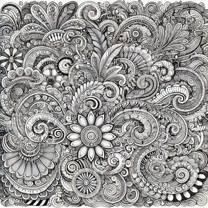 Creative Colouring Pages With Zentangle Design. Four Designs to Choose ...