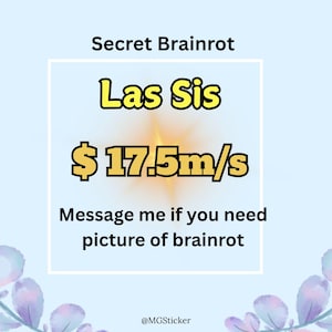 Roblox Steal a brainrot SAB - Las Sis 17.5m/s | Secret Brainrot
