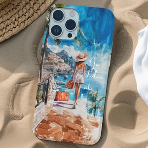 Italian Summer La Dolce Vita Vacation Phone Case, Italy Amalfi Coast Phone Case, iPhone 16 15 14 13 12 11 8 Plus Pro Max Mini