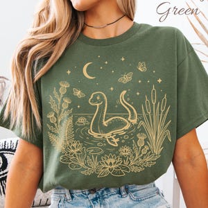 Celestial Loch Ness Monster Tshirt, Nessie T-shirt, Mythical Sea Creature Tee, Cryptid Lover Gift