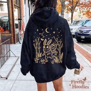 Mothman Hoodie, Celestial Mothman Sweatshirt, Cryptid Hoodie, Gothic Forest Hoodie, Unique Gift, Nature Pullover Or Zip Up Hoodie