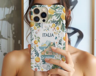 Italia Lemons Coastal Phone Case, Summer Coquette, iPhone 16 15 14 13 12 11 Plus Pro Max, Samsung Galaxy S23 S24 S25, Google Pixel 9 8 7 XL