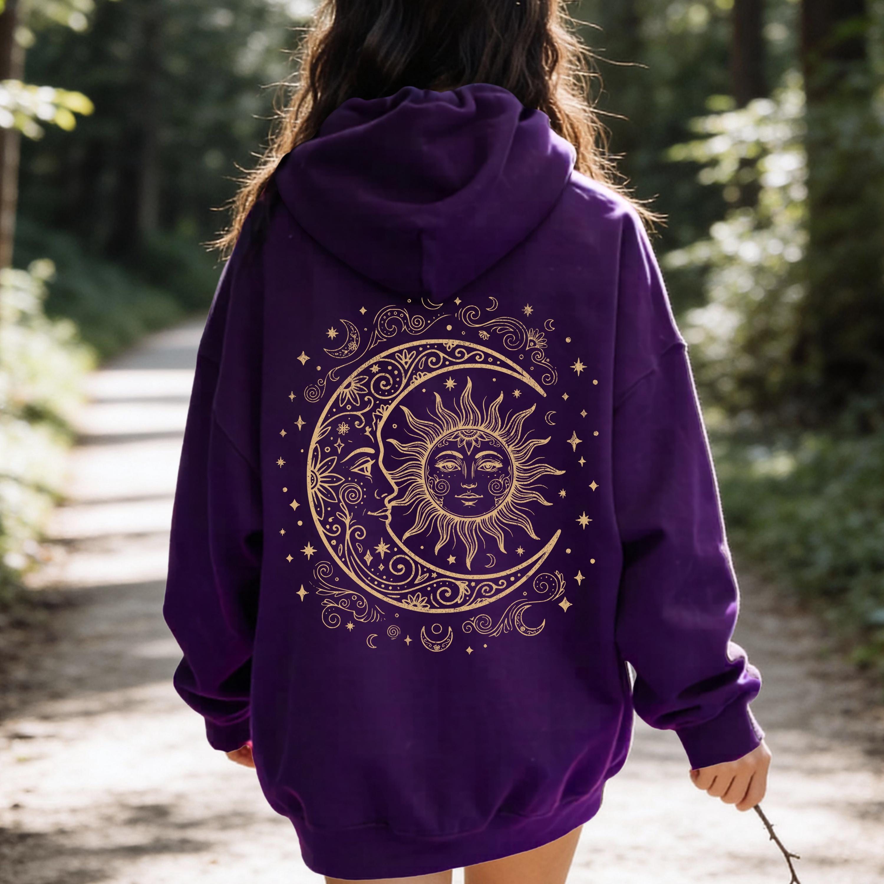 Sun and Moon Zip Hoodie - Etsy