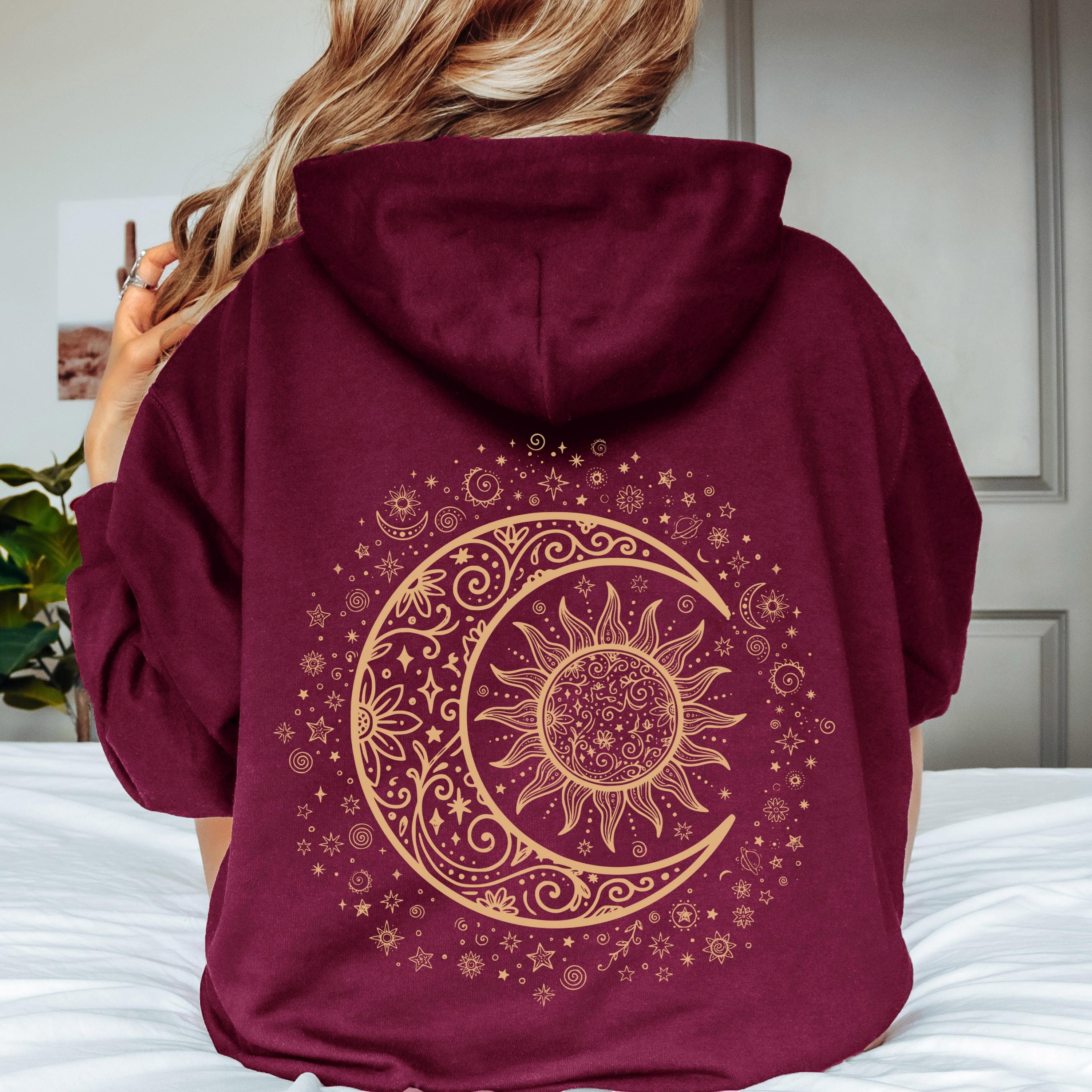 Sun and Moon Zip Hoodie - Etsy