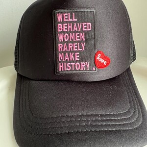 Black Trucker Hat – Adjustable Snapback with Fun Patch