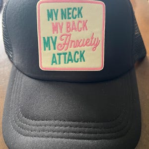 Black Trucker Hat – Adjustable Snapback with Fun Patch