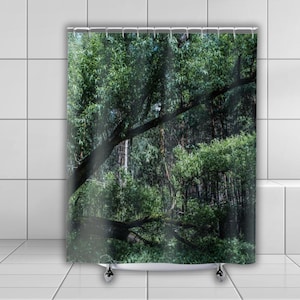 Enchanted Forest Shower Curtain: Woodland Bathroom Decor