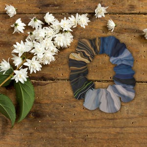 Earthy Neutral Hair Scrunchie: Minimalist Boho Hair Tie