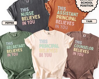 School Principal Shirt, Assistant Principal Shirt, Guidance Counselor Shirt, School Secretary Shirt, School Staff Shirt, Custom School Shirt