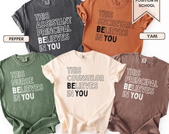 School Principal Shirt, Assistant Principal Shirt, Guidance Counselor Shirt, School Secretary Shirt, School Staff Shirt, Custom School Shirt