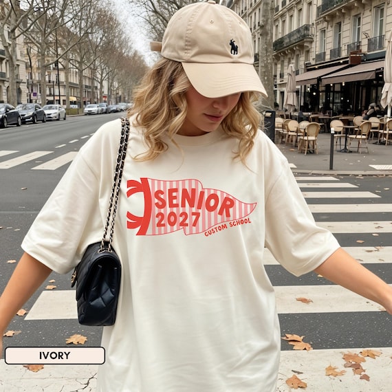 Senior 2027 Shirt, Custom Senior Tshirt, Comfort Colors Senior Class of 2027 Shirt, Senior tee 2027, Senior Year Group Shirt, Senior Mom Tee