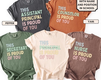 School Principal Shirt, Assistant Principal Shirt, Guidance Counselor Shirt, School Secretary Shirt, School Staff Shirt, Custom School Shirt