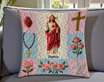 Jesus Quilt Kissenbezug, christlicher Glaube Kissenbezug, Jesus Quilt Kissenbezug, christlicher Glaube Kissenbezug, Glaube Wohnkultur