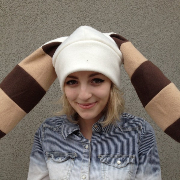 Handmade Momo from Avatar: The Last Airbender Flying Lemur Bat Inspired Fleece Hat