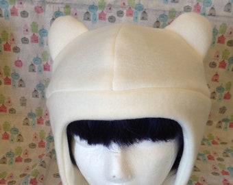 Handmade Fleece Adventure Time Finn the Human Inspired Bear Hat