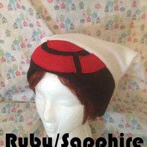 Handmade Pokemon Trainer Brendan Manga/Sapphire/Ruby/Emerald/Omega Ruby/Alpha Sapphire Inspired Fleece Hat - Choose You Color! image 4