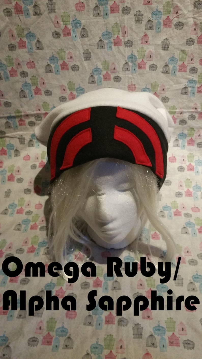 Handmade Pokemon Trainer Brendan Manga/Sapphire/Ruby/Emerald/Omega Ruby/Alpha Sapphire Inspired Fleece Hat - Choose You Color! image 5