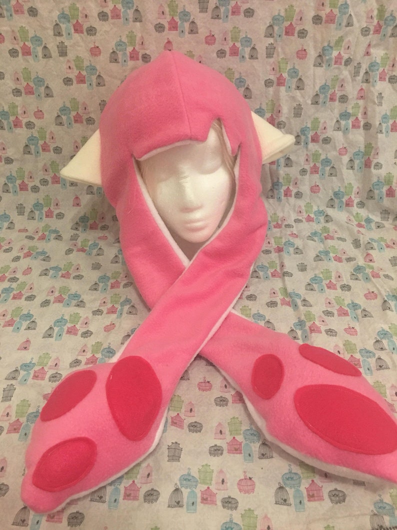 Handmade Fleece Splatoon Female Squid Inspired Hat - Choose Your Color! 