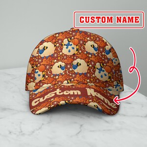 Personlig Mareep Baseballkeps Anpassad Namn Canvas Hatt Unisex Justerbar Keps Söt Får Mönster Hatt Gåvor