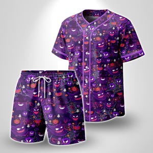 gengar dress shirt Gengar Cosplay PoMo Hawaiian Shirt Familystore