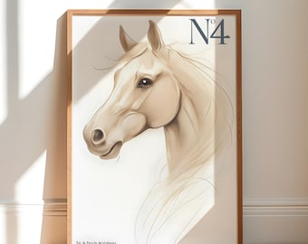 Impresión de caballo / impresión ecuestre / Decoración de Ralph Lauren / arte de pared antiguo / impresión de caballo vintage / arte ecuestre / descarga digital