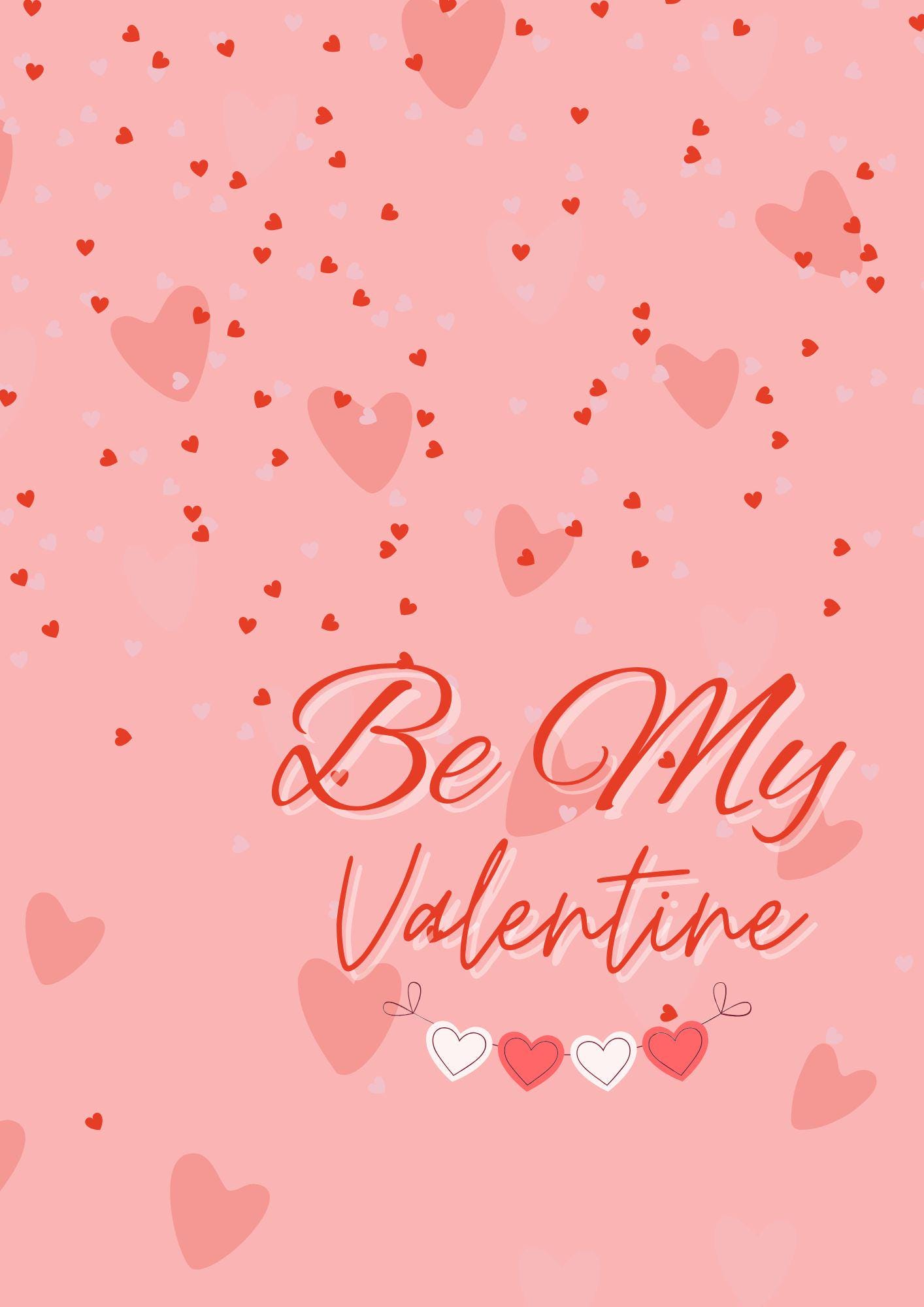 Valentines Day Letter Template, Printable Valentines Letter, Be My