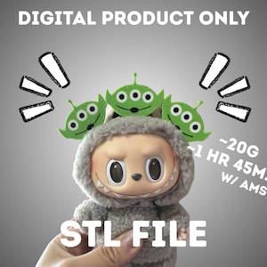 Labubu Alien Toy Story Disney Ears - Digital File - 3D Print - STL - Mickey Labubu Ears 3D Pring - Labubu Disney STL