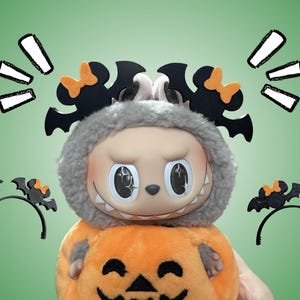 Labubu Bat Mouse Ears with Bow - Minnie Bat Labubu Ears - Labubu Disney - Labubu Clothes - MNSSHP Ears for Labubu