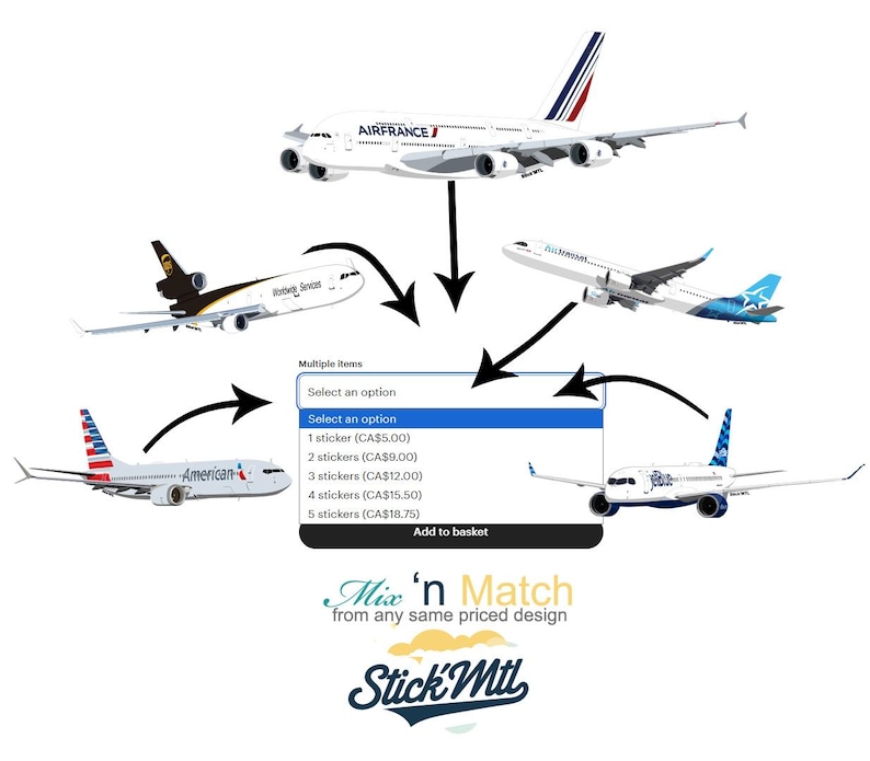 Airplane Sticker United Airlines B737 MAX Super Matte Vinyl *mix and ...