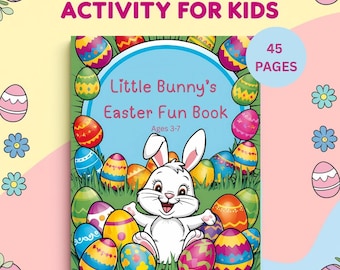 Easter Activity Book for Kids, Spring Learning Games, Preschool Holiday Workbook
