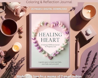 Pregnancy Loss Journal PDF, Miscarriage Healing Workbook, Grief Reflection Pages