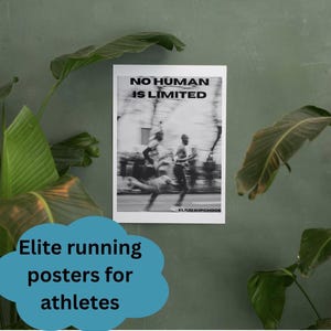 Poster con citazione sulla corsa, stampa digitale motivazionale, arte murale per corridori, atleti di pista, maratoneti, fitness, regalo