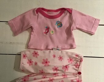 Maglietta rosa e pantaloni a fiori rosa - 16-17” cavolo patch kid