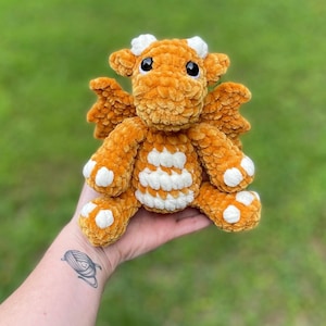 Baby Dragon Crochet Pattern: Amigurumi Low-Sew (PDF Digital Pattern)