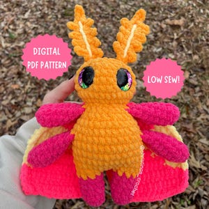 Marisol the Rosy Maple Moth Pattern / PDF Digital Pattern/ Crochet Pattern