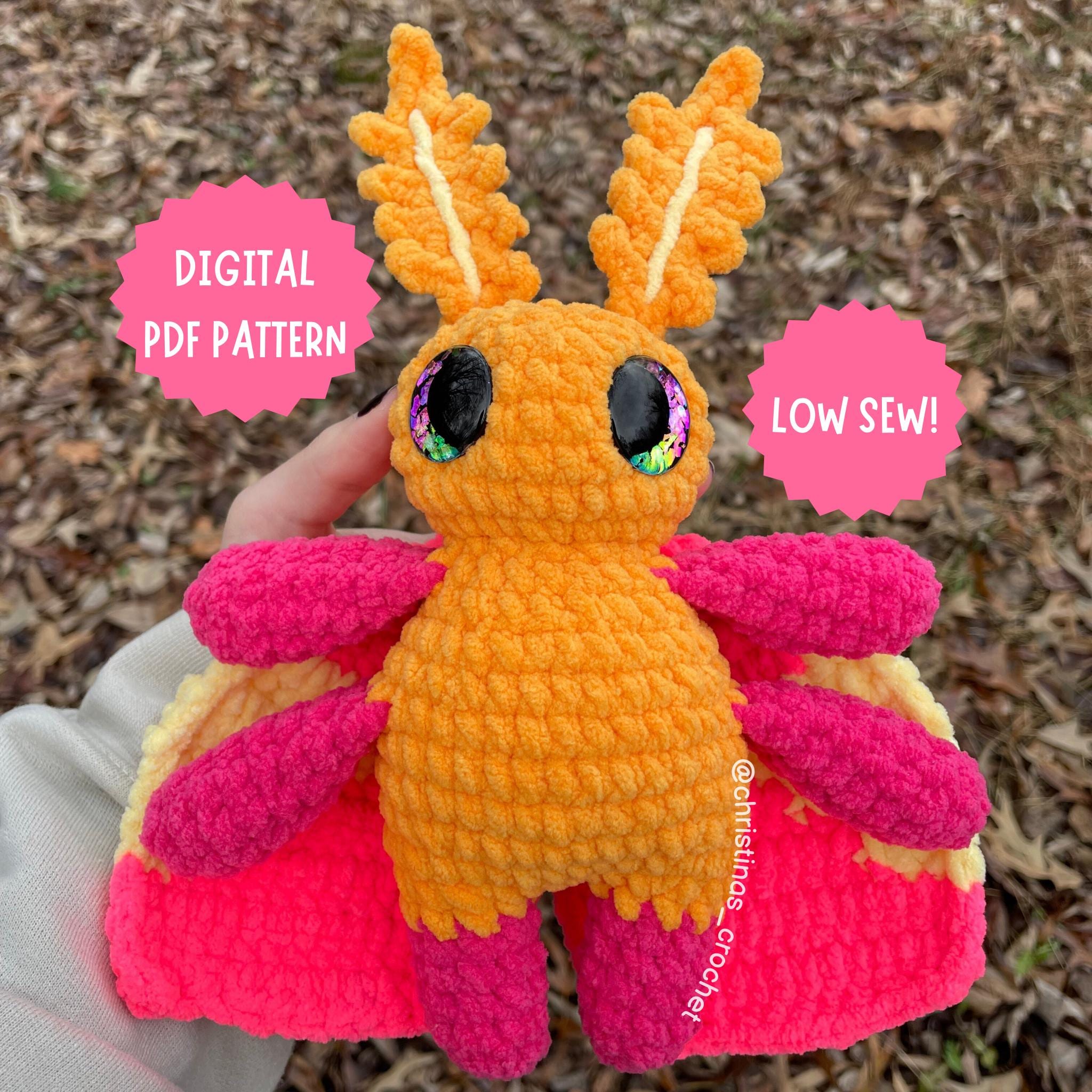 30 Moth Crochet Patterns for Amigurumi, Wearables, and Whimsical Home Decor 15 Rosy Maple Moth Crochet Pattern: Marisol Amigurumi (PDF Digital Pattern)