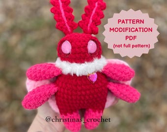 Valentine’s Mothman Pattern Mod/ PDF Digital Pattern/ Crochet Pattern