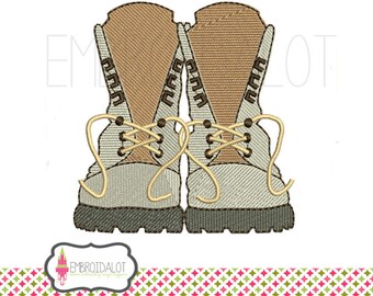 Army embroidery design. Army boots or Marines in filled stitch embroidery. Great Army machine embroidery. Army boots embroidery.