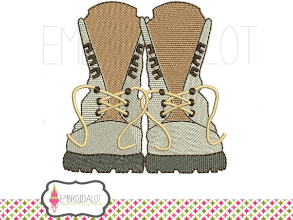 Army embroidery design. Army boots or Marines in filled stitch embroidery. Great Army machine embroidery. Army boots embroidery.