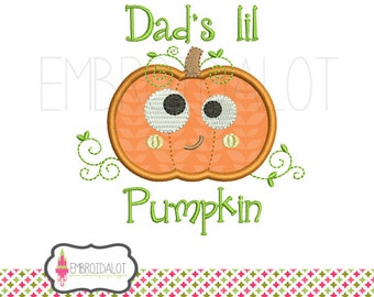 Pumpkin applique embroidery design. Cute pumpkin applique, thanksgiving / fall embroidery. Pumpkin patch embroidery.