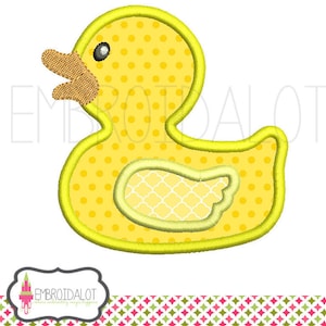Rubber duck applique embroidery design. Duck embroidery design. Fun bath embroidery for your little ones. Bath applique. Baby applique.