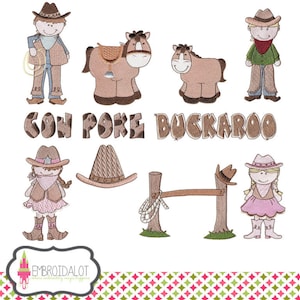 Country machine embroidery design set. Cowboy embroidery themed designs. Western embroidery designs. Great for ranch embroidery projects.