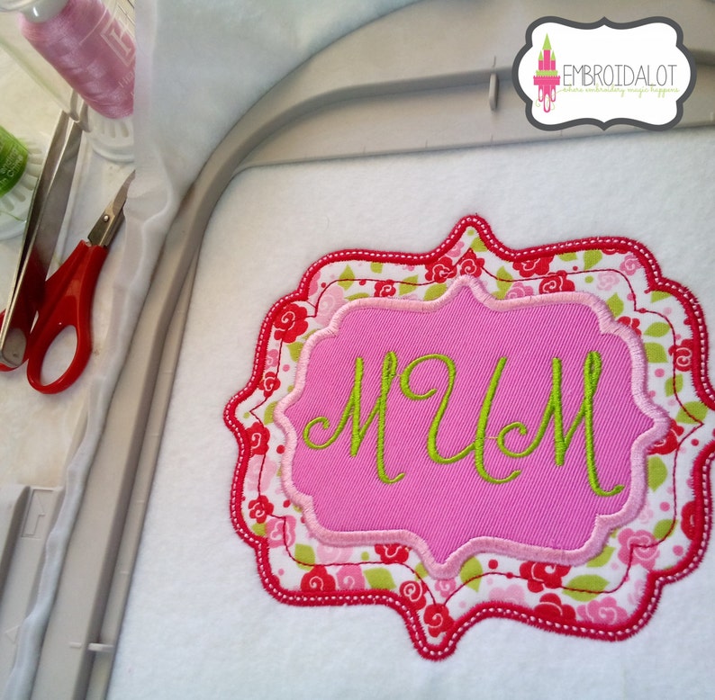 Monogram Frame Applique Embroidery Design Set. 4 Styles 3 Etsy