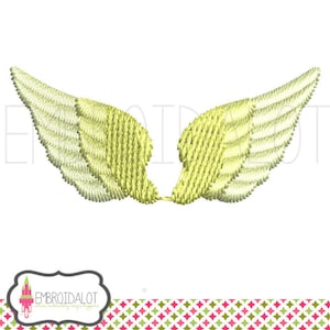 Angel Wings embroidery design. 3 mini sizes! Pretty fairy embroidery in satin stitch. Delicate angel machine embroidery design.