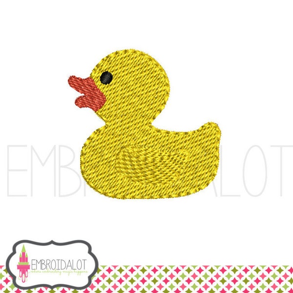 Rubber Duck machine embroidery design. Mini rubber duck embroidery, perfect for little and big kids.