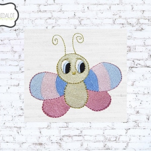 Butterfly machine embroidery design. Pretty butterfly embroidery, perfect for garden and spring embroidery projects.