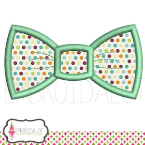 Bow tie applique embroidery design. bowtie in 5 sizes boys applique design. Bow tie embroidery. Boys embroidery.