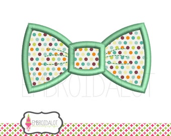Bow tie applique embroidery design. bowtie in 5 sizes boys applique design. Bow tie embroidery. Boys embroidery.