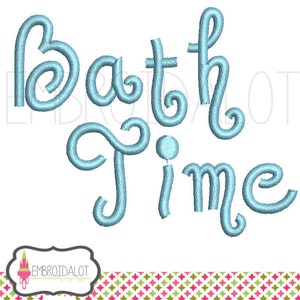 Bath embroidery design. 4 x 4 Bath time machine embroidery great for babies items. Fun baby embroidery design. image 1