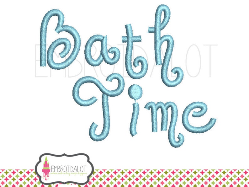 Bath embroidery design. 4 x 4 Bath time machine embroidery great for babies items. Fun baby embroidery design. image 1